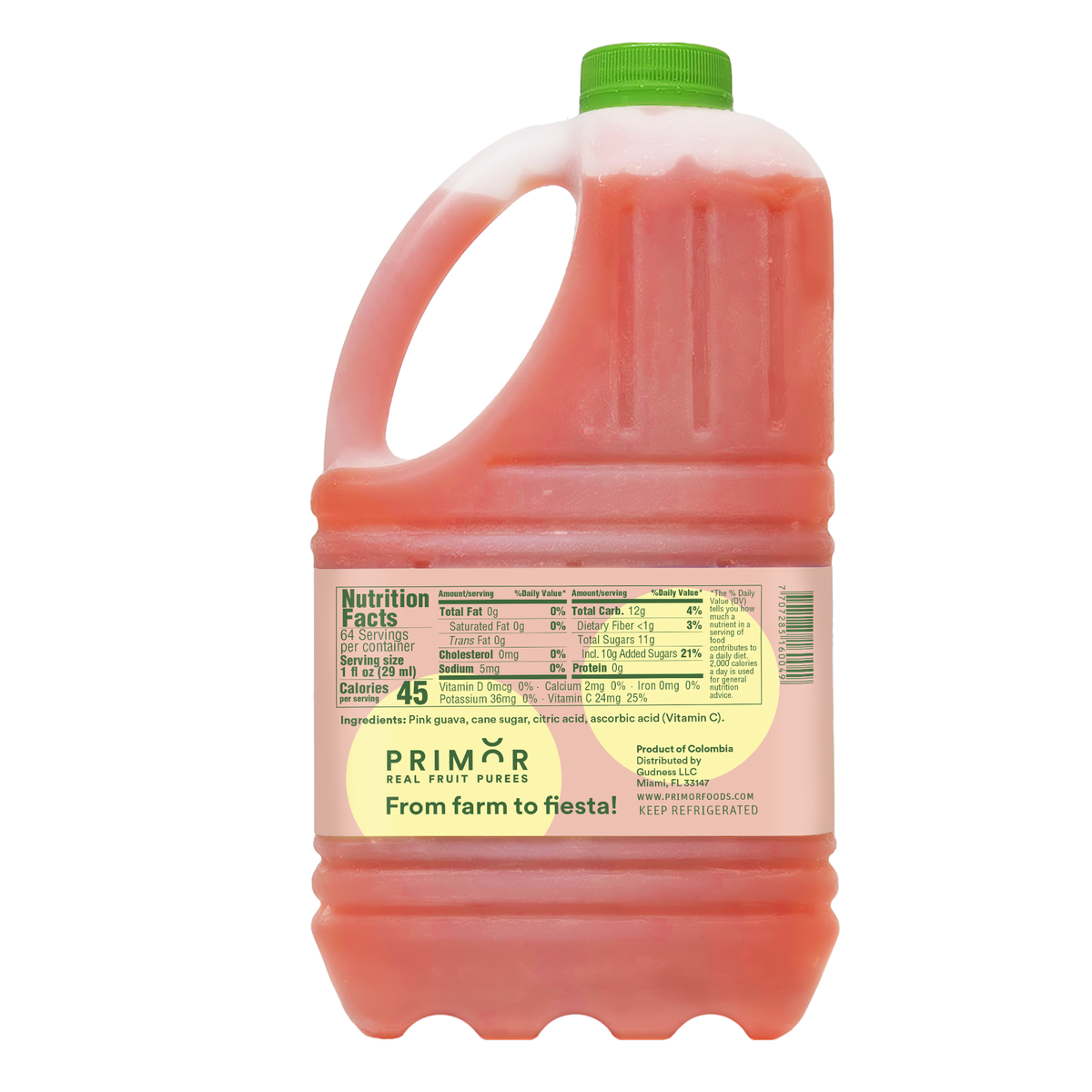 Pink Guava Purée | Primor Foods – Real Tropical Fruit 64 oz – Primor ...