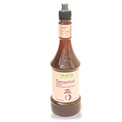 Bottle of Primor Tamarind Syrup on a white background